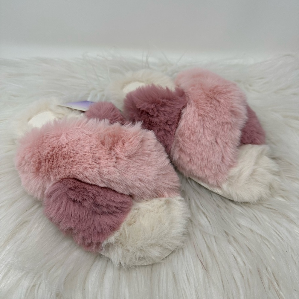 Stars Above women fuzzy slippers slides